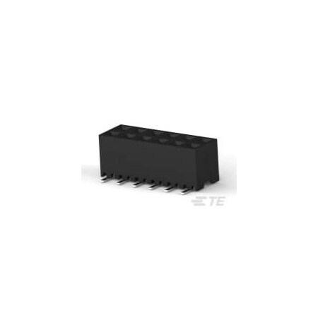 Te Connectivity Board Connector, 12 Contact(S), 2 Row(S), Female, Straight, Solder Terminal, Black Insulator 1-2307817-2